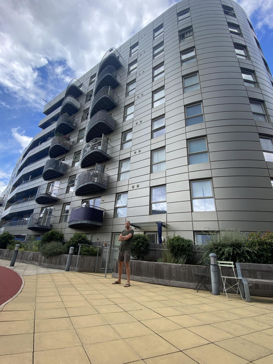 Alex Fisher outside his block in Islington, north London. (Alex Fisher)