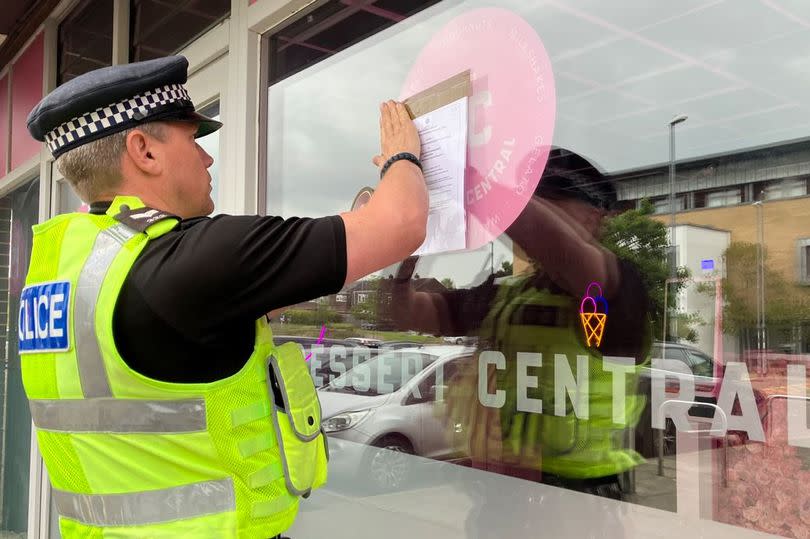 The dessert shop in Huntingdon has been hit with a closure order