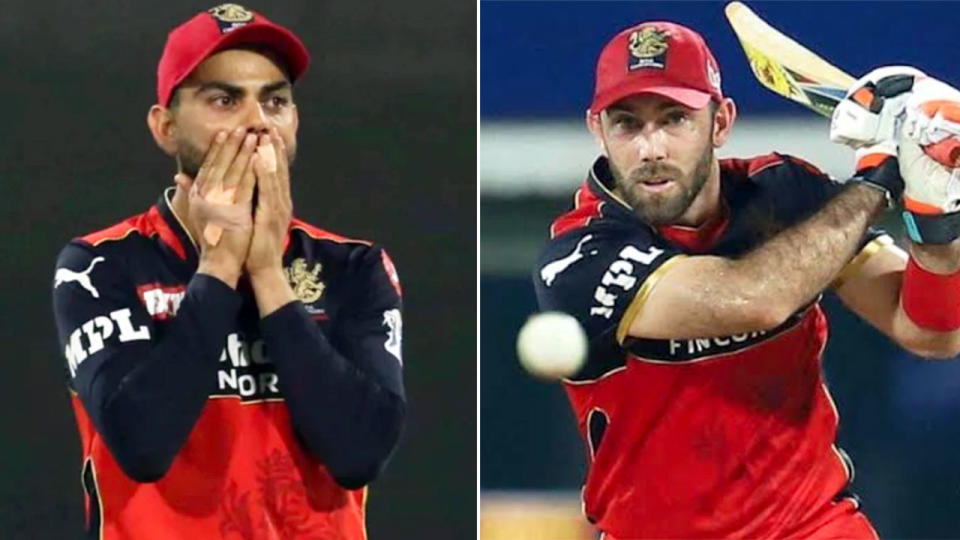 Pictured here, RCB stars Virat Kohli and Glenn Maxwell in action during the IPL.