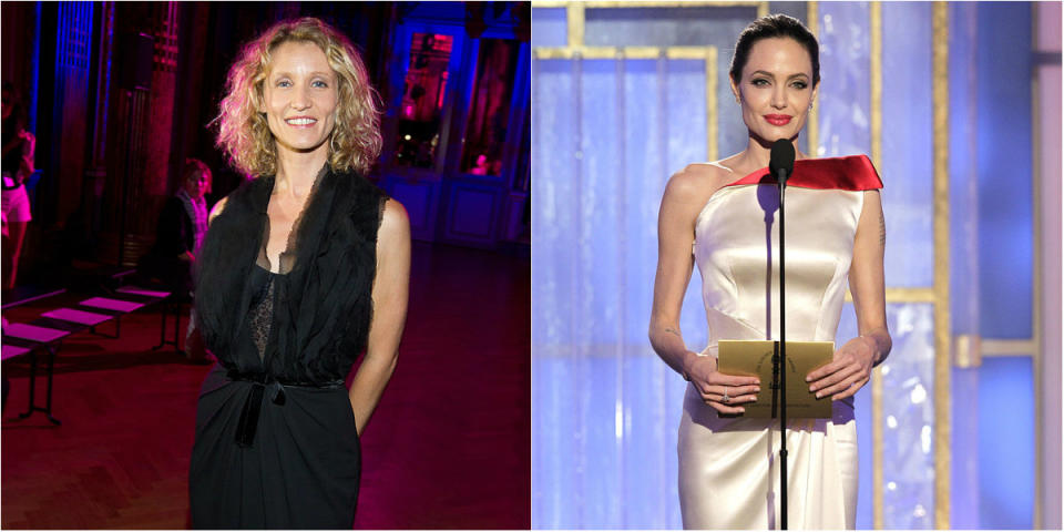 Elle a (presque) ghosté Angelina Jolie. En 2012 et en pleine course aux Oscars pour <em>The Artist</em> dans lequel joue Jean Dujardin, son compagnon de l’époque, Alexandra Lamy croise de nombreuses stars hollywoodiennes. Parmi lesquelles Angelina Jolie qui lui demande son mail afin qu’elles puissent se revoir. Sauf qu’Alexandra ne voit pas le message que lui a envoyé l’actrice américaine qui lui fait remarquer le lendemain qu’elle ne lui a pas répondu ! Un malentendu vite réglé. ©Getty Images