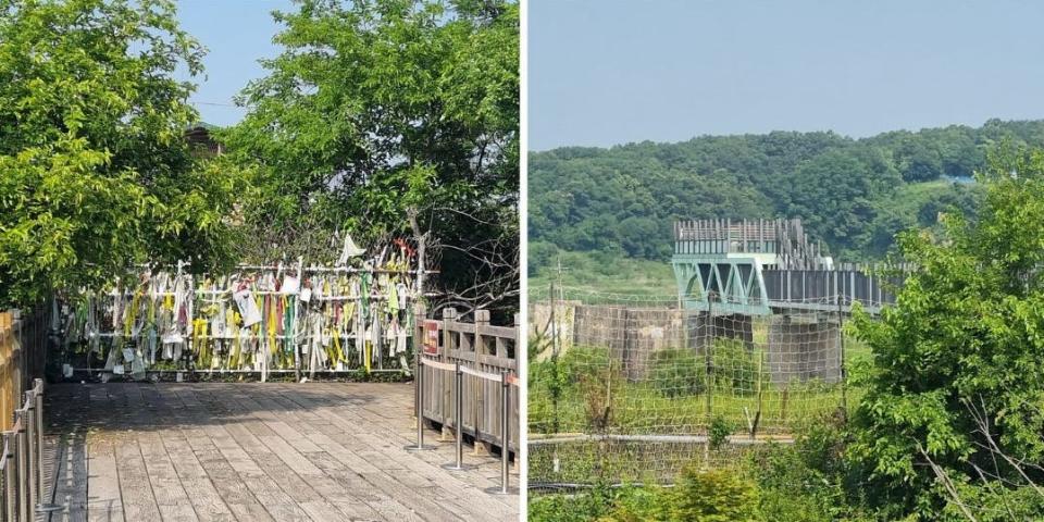 freedom bridge and dokgae bridge in imjingak