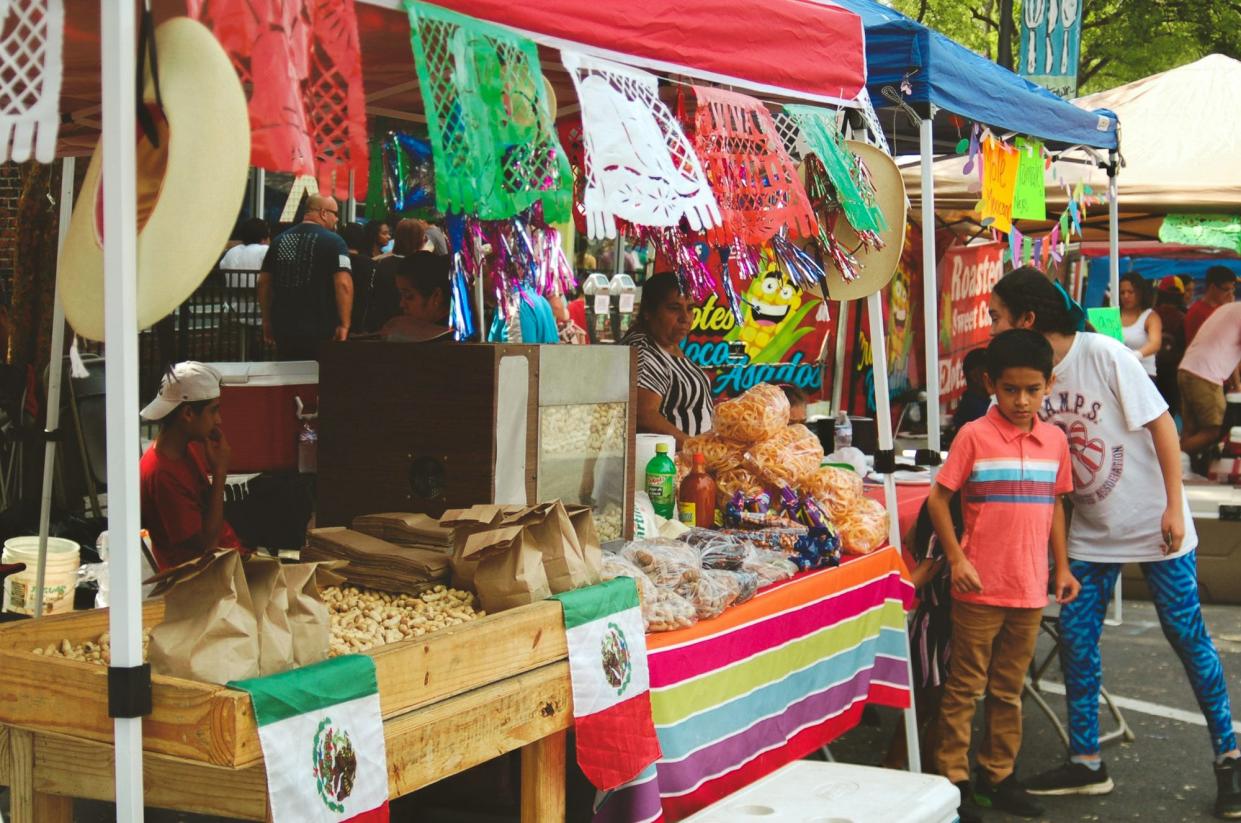 Food vendors are shown in this archive photo from the 2019 LatinxFest in downtown Athens, Ga.