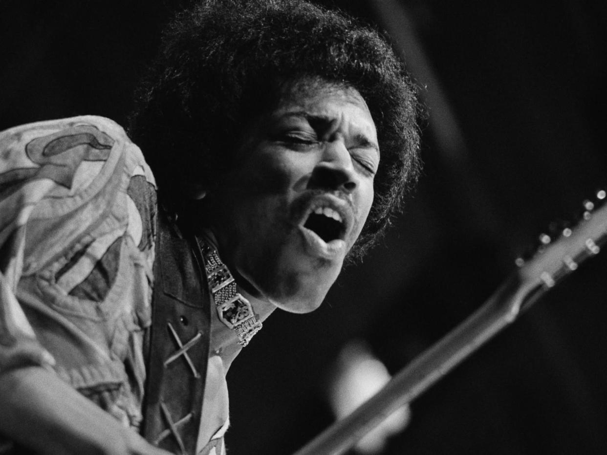 'We didn't even bother to arrange his transport for him': Jimi Hendrix performing at the Isle of Wight Festival in 1970: Getty