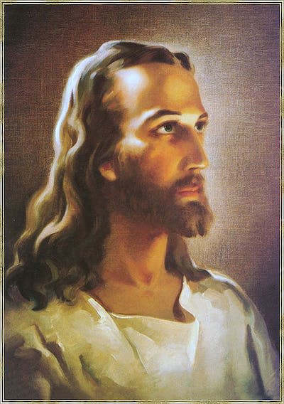 Warner Sallman’s portrait of Jesus, ‘Head of Christ.’ <a href="https://www.flickr.com/photos/80236019@N03/7372049566/in/photolist-5Tv3Nh-ijPMsF-Emzza-Nsqjfa-ewNd59-cerFuS-7azzma-2kdka24-4DwU45-6CNrQa-K7JuP-qpSAZK-kL9SUM-b4xhER" rel="nofollow noopener" target="_blank" data-ylk="slk:Uncle Bobbit/flickr;elm:context_link;itc:0;sec:content-canvas" class="link ">Uncle Bobbit/flickr</a>, <a href="http://creativecommons.org/licenses/by/4.0/" rel="nofollow noopener" target="_blank" data-ylk="slk:CC BY;elm:context_link;itc:0;sec:content-canvas" class="link ">CC BY</a>