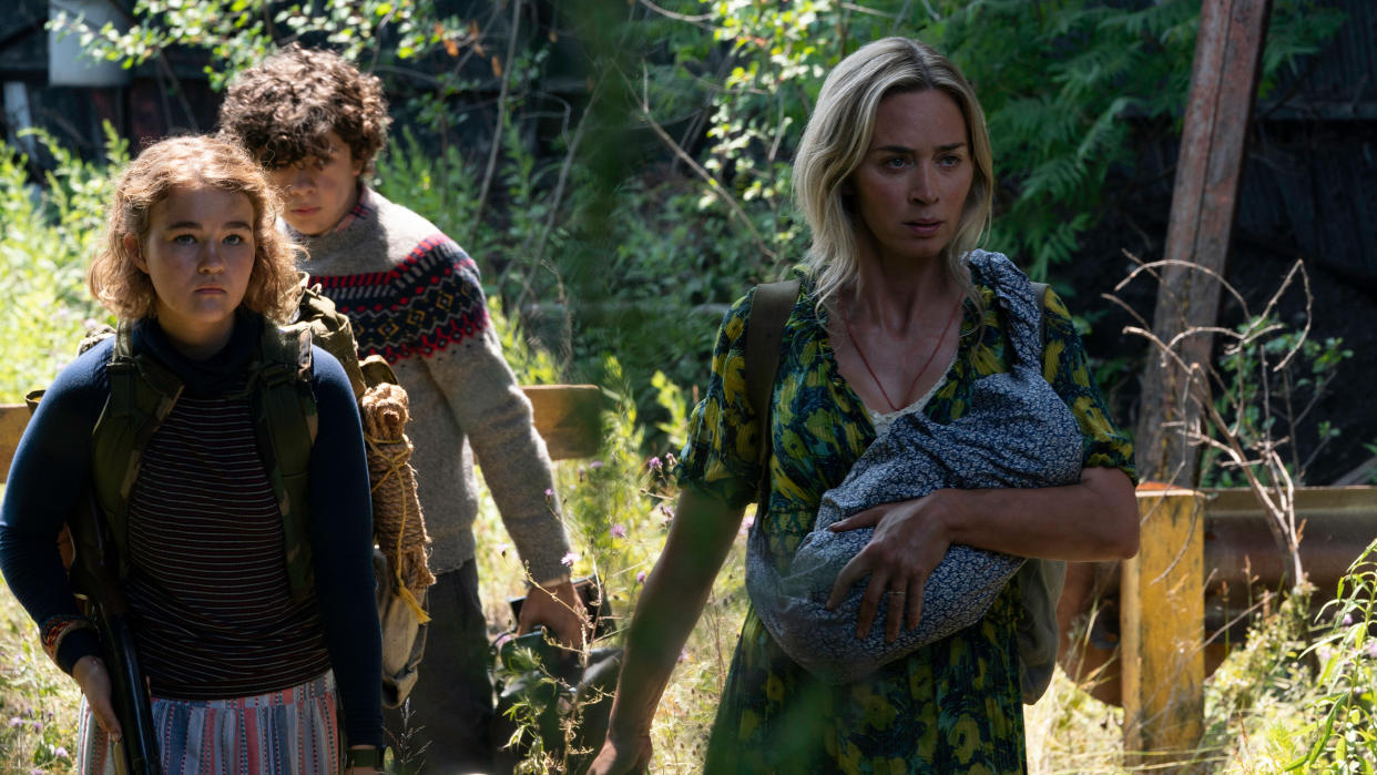 Emily Blunt leads a family of survivors in 'A Quiet Place Part II'. (Credit: Paramount)