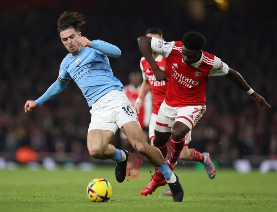 City defeated Arsenal 3-1 at the Emirates in February (Getty Images)