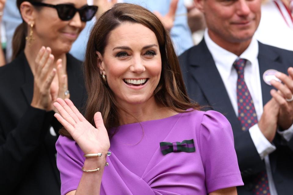 Kate in the royal box on Sunday (Getty)