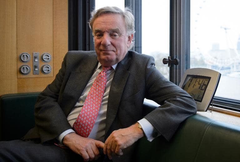 Richard Ottaway, pictured here in London on December 1, 2014, is chairman of the House of Commons Foreign Affairs Committee which produced a report warning that Hong Kong could face a "crisis of governance"