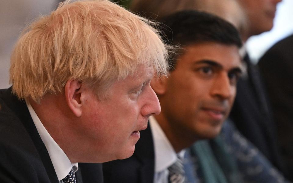 Rishi Sunak and Boris Johnson - Justin Tallis/AFP via Getty Images