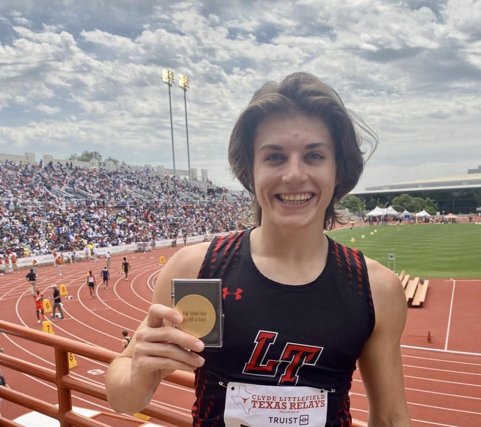 Lake Travis sprinter Noah Wood just helped the Cavaliers' 3,200-meter relay team win gold at last week's Texas Relays. He ran the first leg and says being the leadoff runner is more about pride than pressure.