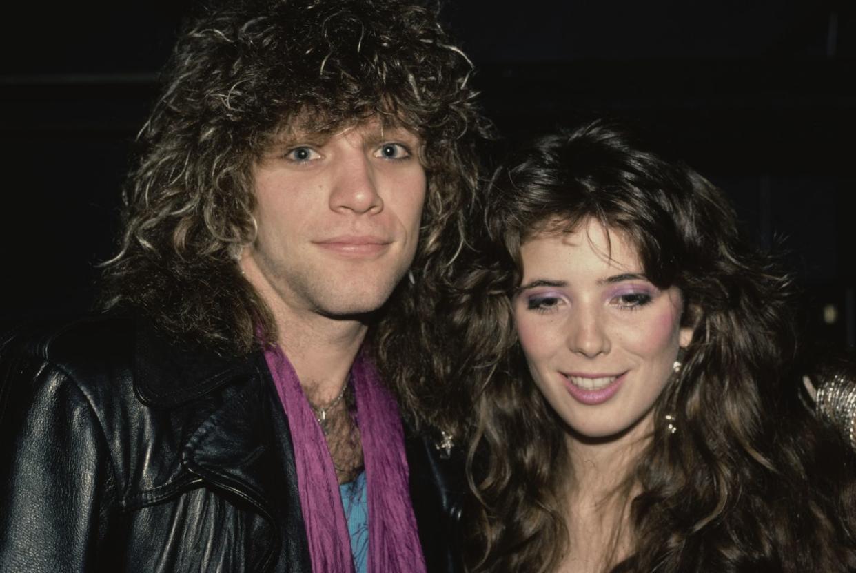 jon bon jovi and dorothea hurley attend the rockers '85 awards ceremony in los angeles, california, on march 1985