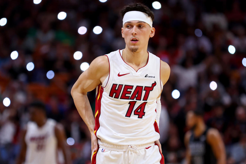 Tyler Herro will miss at least two weeks for the Heat with an ankle sprain.