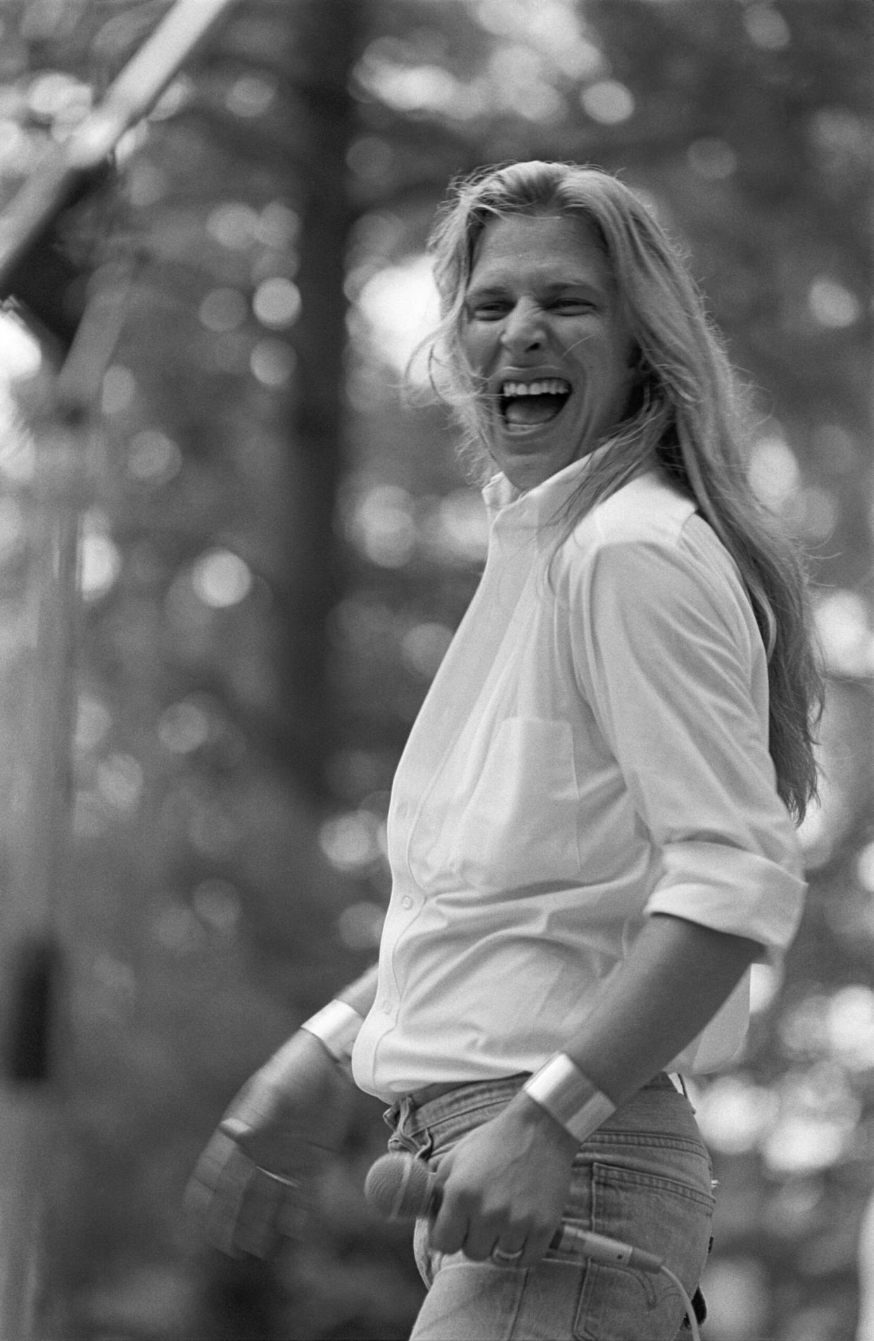 Singer Jim Mangrum (AKA Jim Dandy) of Capricorn band Black Oak Arkansas performs at the 1977 6th annual Capricorn Barbecue. (Photo by Tom Hill/Getty Images)