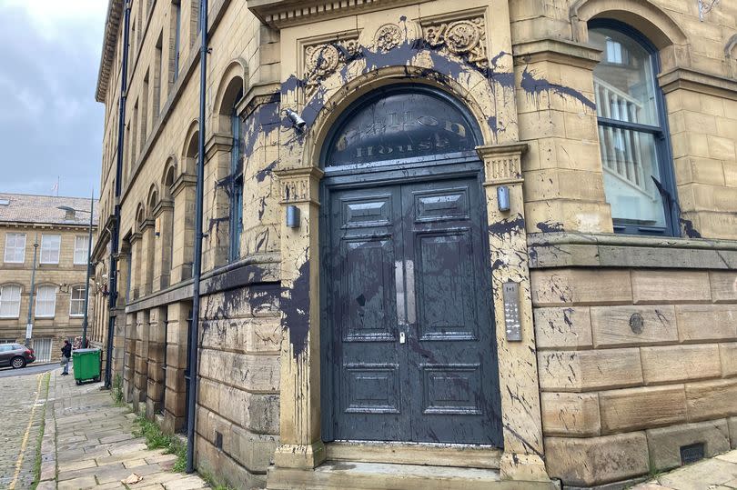 Black paint splashed onto Gallon House, Little Germany. The building has been converted into apartments -Credit:Yorkshire Live