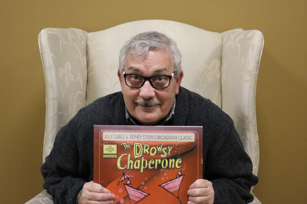 Rodd Dyer, a veteran of many Manatee Players musicals, plays Man in Chair, who brings the musical “The Drowsy Chaperone” to life inside his apartment.