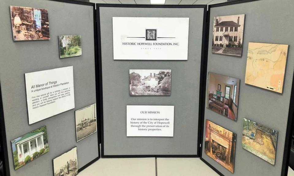 Historic Hopewell Foundation display at Hopewell American Legion Post 146 on August 2, 2023.