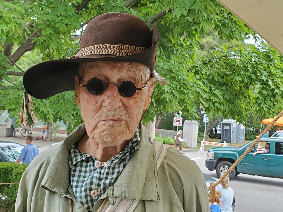Carroll White, 91, is one of the founding members of the First New Hampshire regiment, seen here during the American Independence Festival in Exeter Saturday, June 16, 2022.