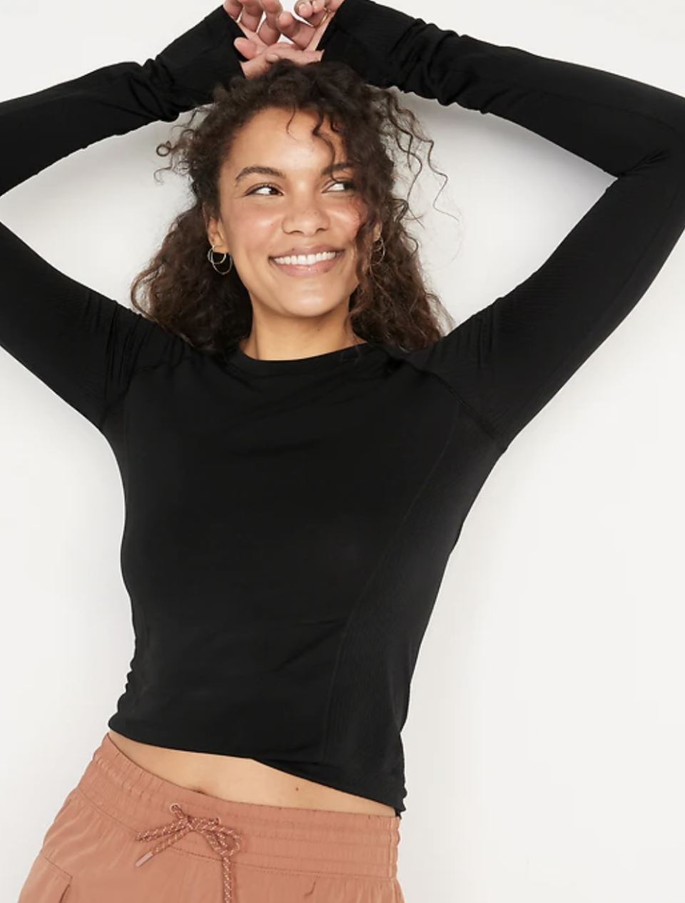 Long-Sleeve Seamless Paneled T-Shirt (photo via Old Navy)