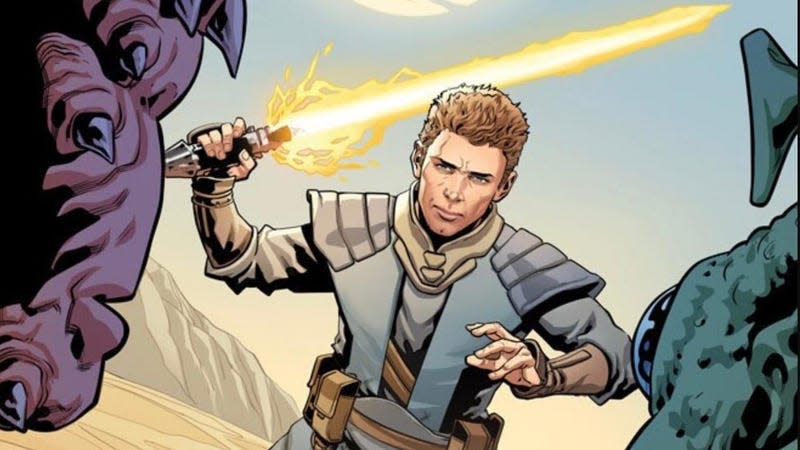 Anakin with a yellow lightsaber? Yup. We’ll explain. - Image: Marvel/Lucasfilm