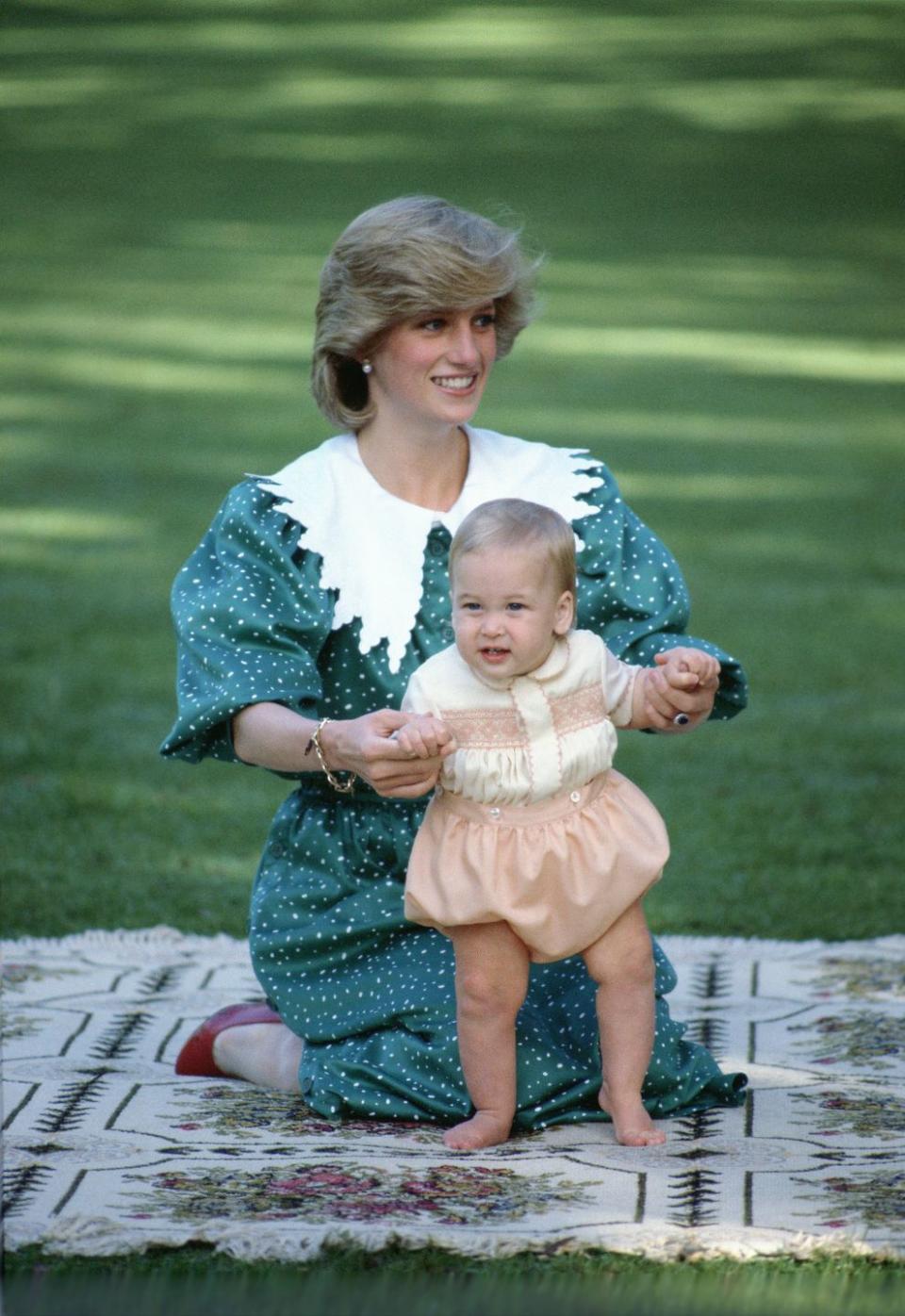 <p>The 20-year-old took a completely modern <a href="https://www.goodhousekeeping.com/life/entertainment/a19829585/princess-diana-body-language-kate-middleton/" rel="nofollow noopener" target="_blank" data-ylk="slk:view of child-rearing;elm:context_link;itc:0;sec:content-canvas" class="link ">view of child-rearing</a> from the very beginning. She chose her sons' first names herself (Charles wanted Arthur for their firstborn and Albert for the second) and breastfed them as infants. </p>