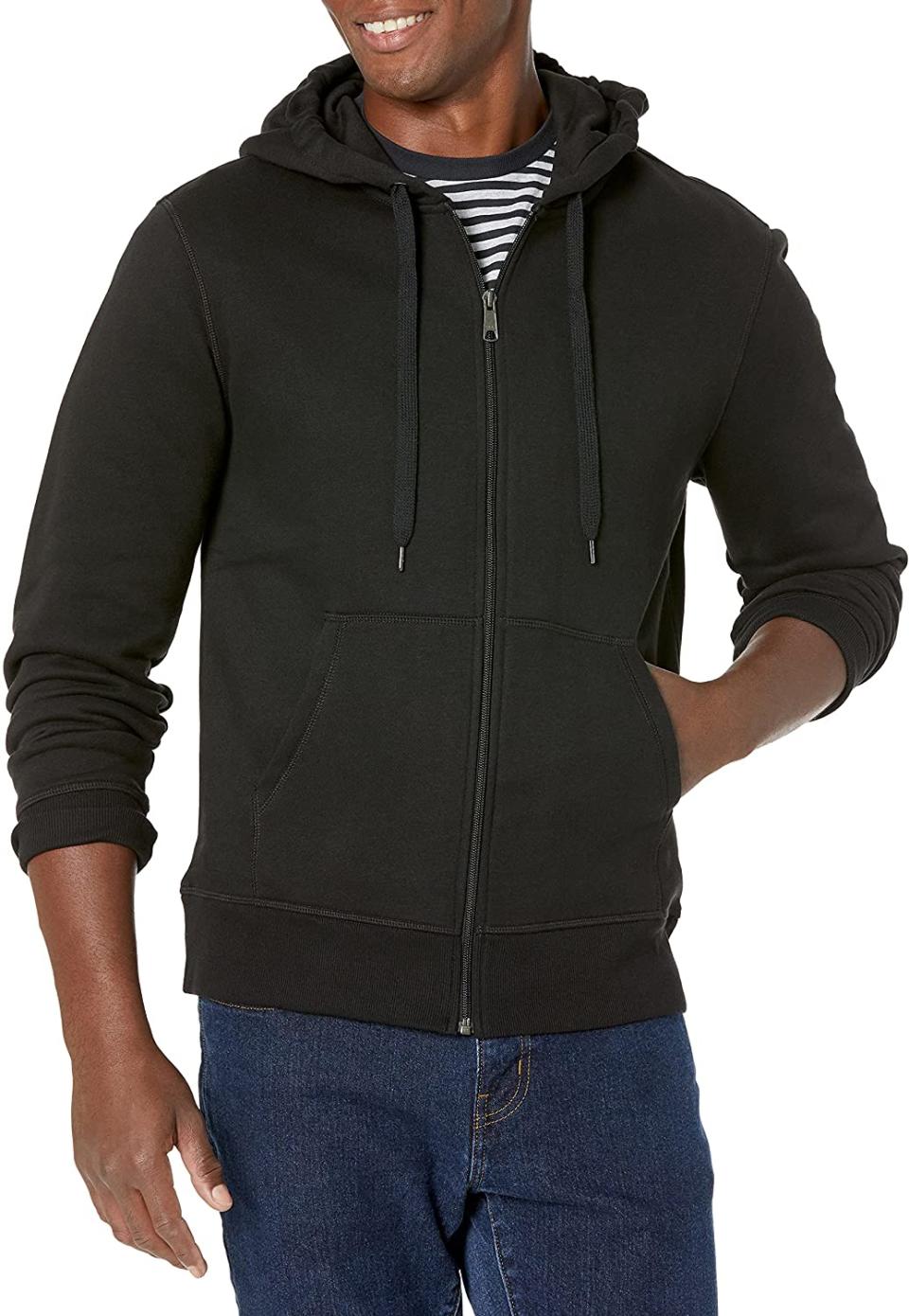 Amazon Essentials Men's Full-Zip Hooded Fleece Sweatshirt