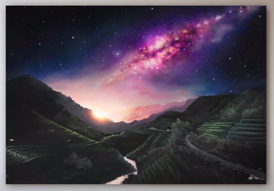 Another of Cat Machin's artworks, Stars over Sapa. Image: Supplied