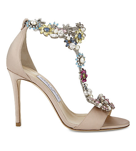 <p>Jimmy Choo is obviously not a high street brand but almost £3000 for a pair of heels is extortionate. So why are these satin babies so expensive? Well, they're decorated with "a mix of detachable camellia crystals", providing an unexpected jewellery twist. </p>