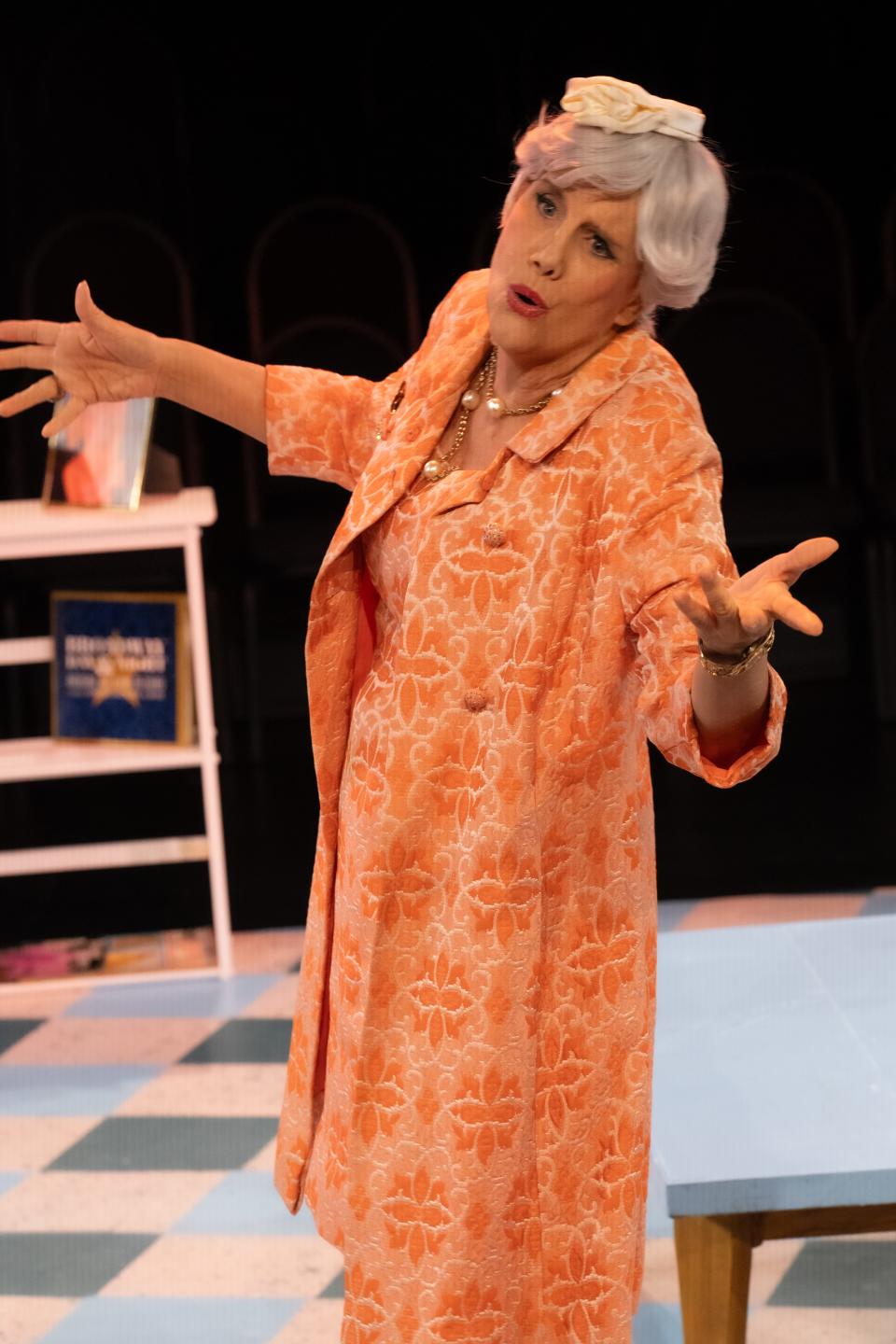 Nancy Denton plays a vicious theater critic in the Sarasota Players production of “Ruthless! The Musical”