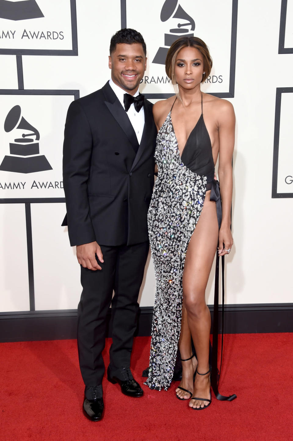 Best: Ciara rocking a Alexandre Vauthier dress with the highest leg slit (maybe of all time) with her boyfriend Russell Wilson at the 58th Grammy Awards at Staples Center in Los Angeles, California, on February 15, 2016.