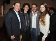 NEW YORK, NY - APRIL 19: Director Brett Ratner and actress Shailene Woodley (R) and guests attend the 2012 Tribeca Film Festival Jury lunch at the Tribeca Grill Loft on April 19, 2012 in New York City. (Photo by Mike Coppola/Getty Images for Tribeca Film Festival)