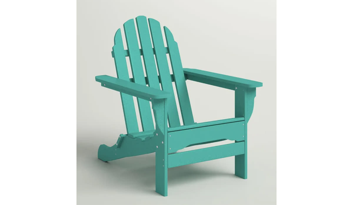 Teal Adirondack chair