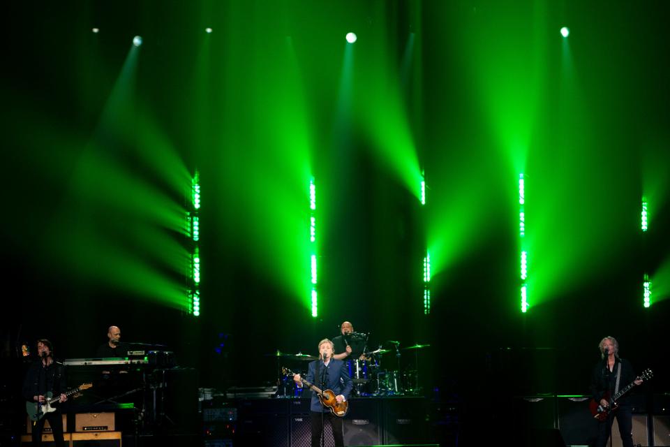 Paul McCartney performing May 31 at Thompson-Boling Arena in Knoxville, Tenn.