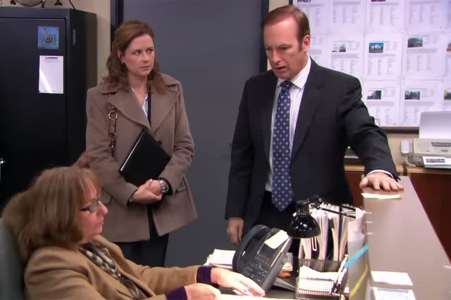 Jenna Fischer and Bob Odenkirk in 'The Office'