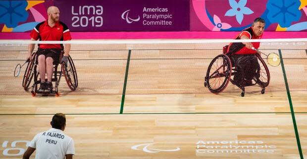 After a long career in wheelchair basketball, Peter turned to para-badminton in 2016, winning a bronze medal in doubles at the 2019 Pan Am Games.  (Dave Holland/Canadian Paralympic Committee - image credit)
