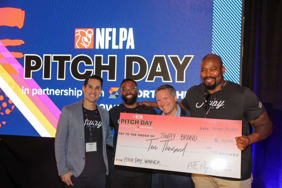 Last year's winner, SwayBrand, connects multicultural influencers and content creators with brands for collaborations that yield thoughtful and authentic content campaigns. (Photo by Kevin Koski/NFLPA)