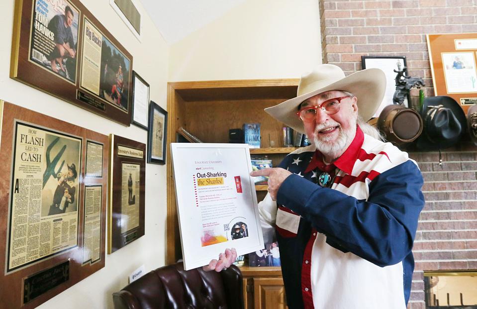 "Cactus Jack" Barringer poses during an interview on Thursday, March 21, 2024, in Ames, Iowa