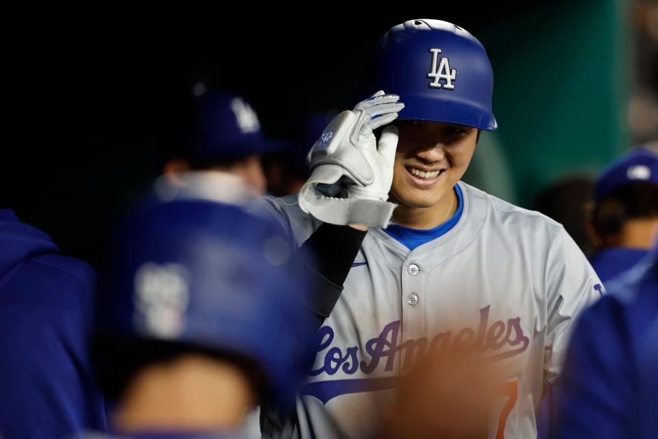 Shohei Ohtani's first season with the Dodgers is going pretty well: He entered Wednesday leading the league in hits, batting average and OPS.