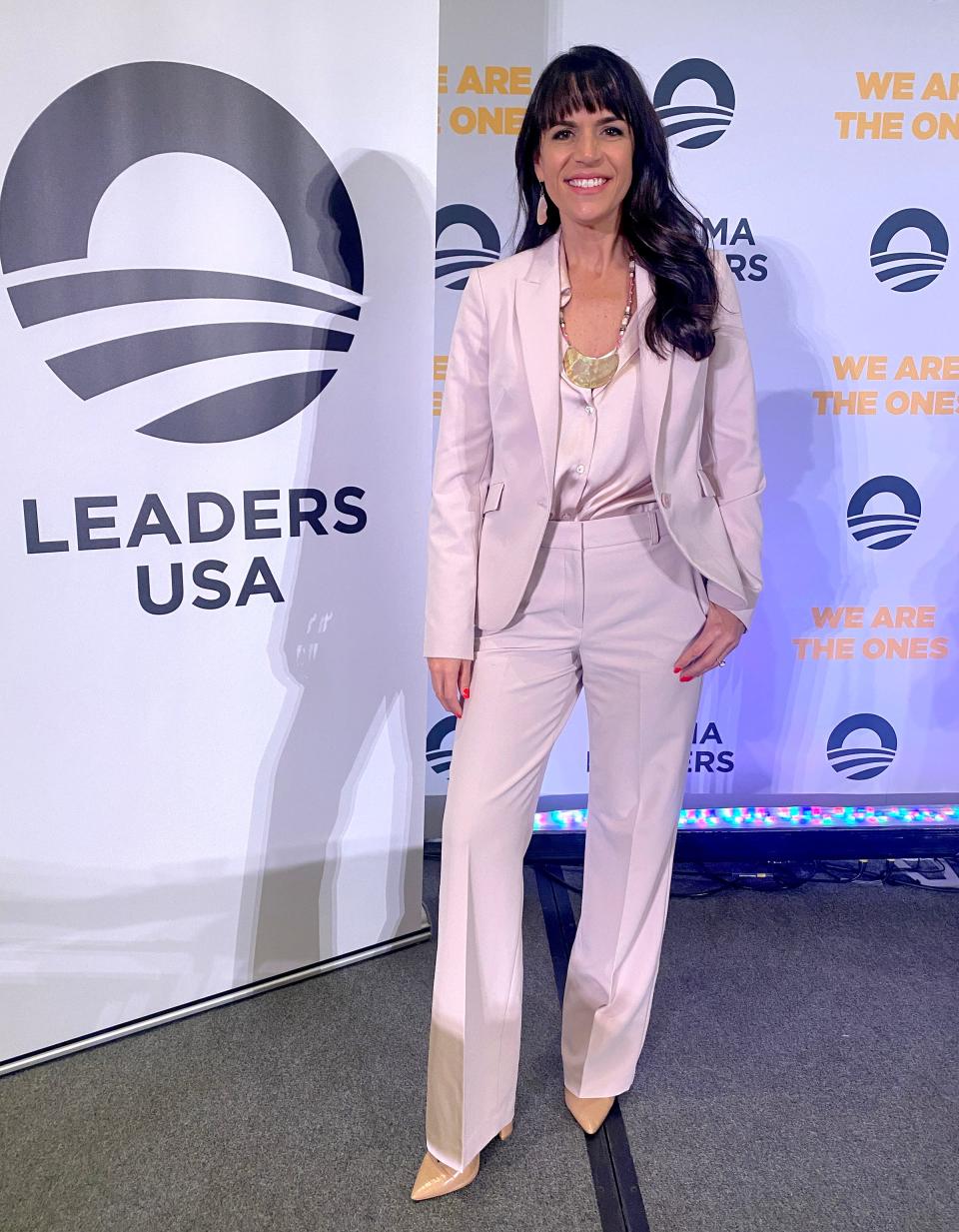 Jennifer Loren, senior director of Cherokee Film, is pictured at a gathering for the Obama Foundation Leaders USA 2023 program.