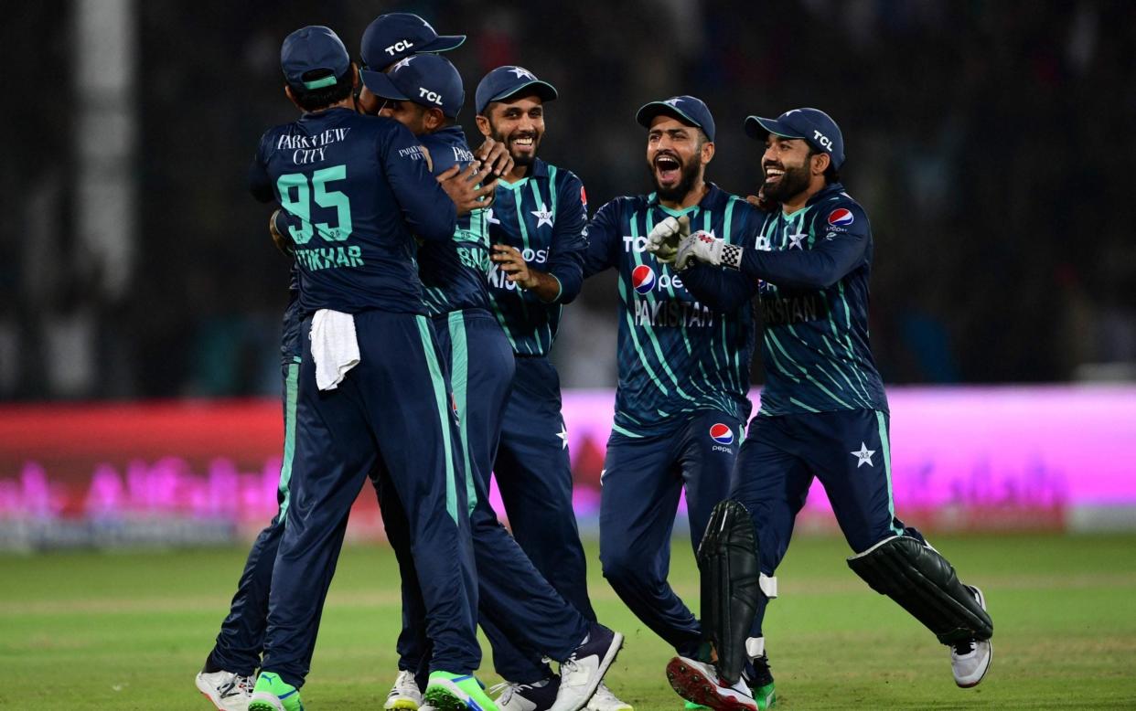 Liam Dawson's heroics in vain as Pakistan win three-run thriller to level T20 series - Asif Hassan/AFP