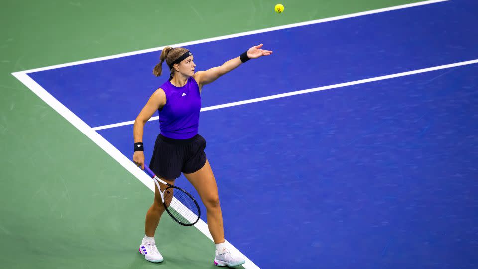 Muchová says her game was partially inspired by Roger Federer and Novak Djokovic. - Robert Prange/Getty Images