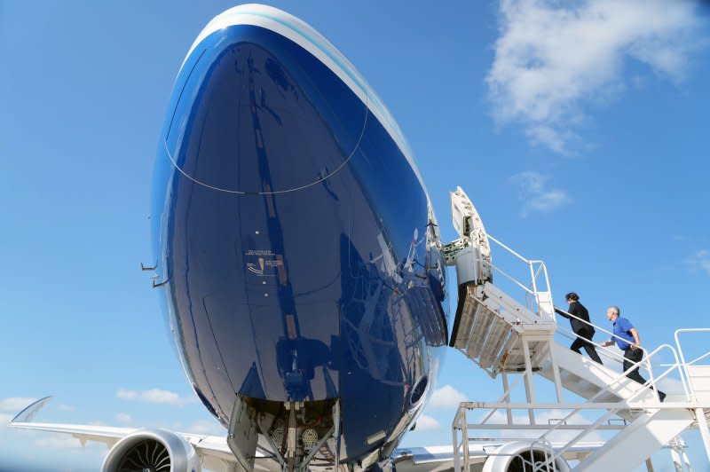 Emirates is already the the world's largest operator of the Boeing 777 twin-aisle, wide-body passenger jet (pictured). File Photo by Bill Greenblatt/UPI