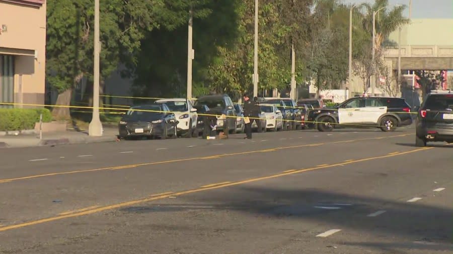 An investigation is underway after 7 people were shot outside a night club in Long Beach, CA on May 4, 2024. (KTLA)