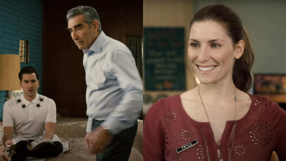 Dan, Eugene, and Sarah Levy on Schitt's Creek