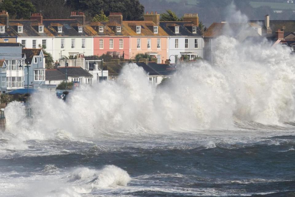 Waves: the storm will bring a risk of dangerous waves and flooding along the coast (Getty Images)