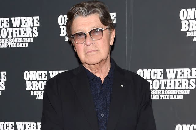 <p>Gary Gershoff/Getty</p> Robbie Robertson at Walter Reade Theater in New York City in February 2020