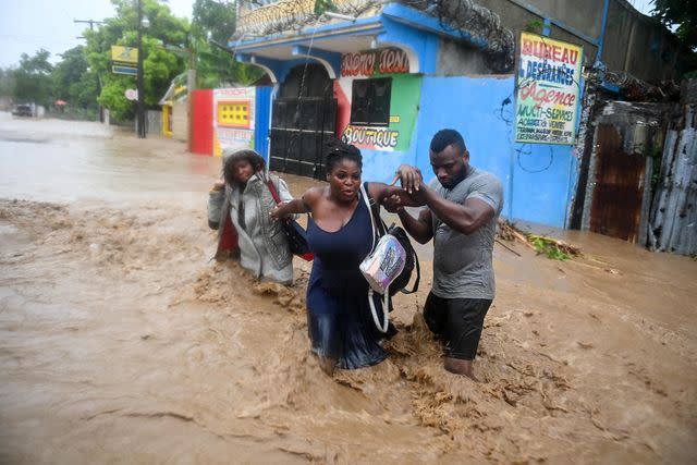 <p>RICHARD PIERRIN/AFP via Getty</p> Haiti flood victims