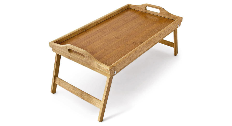 Relaxdays Bamboo Wooden Breakfast in Bed Tray