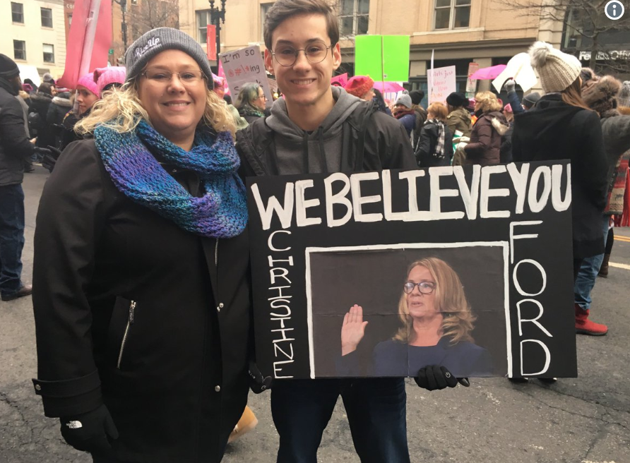 <p>"We Believe you, Christine Ford"</p>