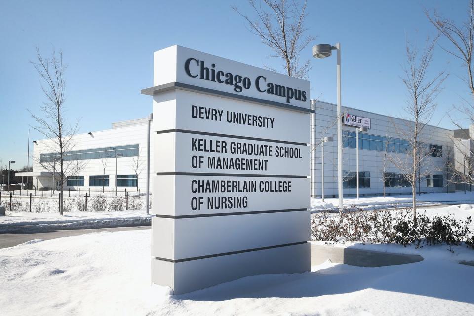 DeVry University's Chicago campus in the winter time.