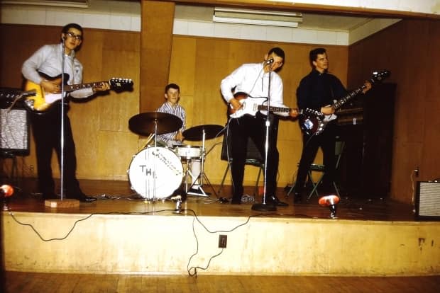 The Tremolones make their first appearance at a town dance in Vanderhoof, B.C. A young Jim Vallance plays the drums.